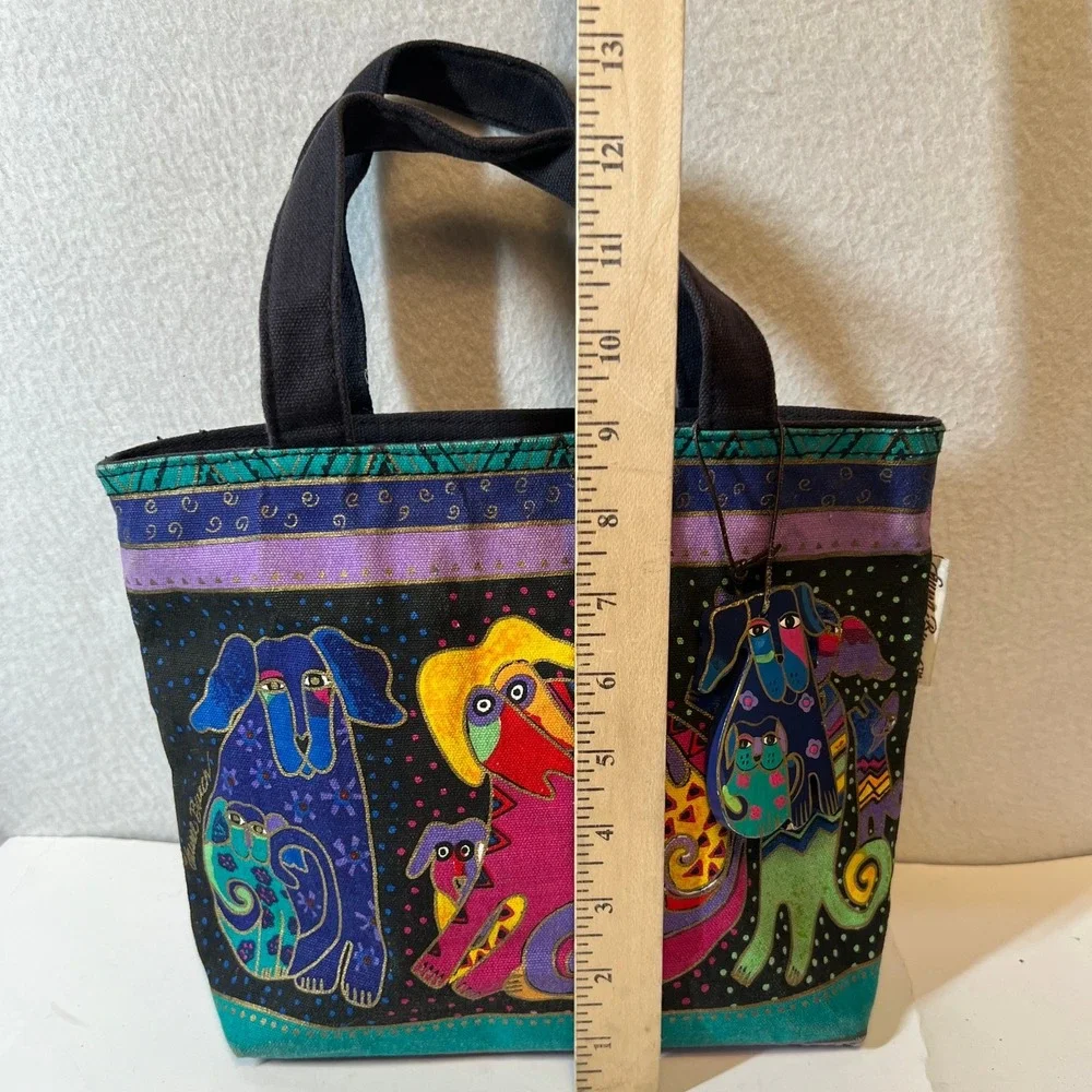 Sun N Sand Accessories Cotton‎ Dog Print MINI Bag Whimsical Colorful